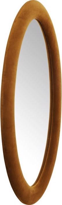 Actual product image Kare Design Mirror Velvet Brown Oval 150x90cm (90 x 150 cm)