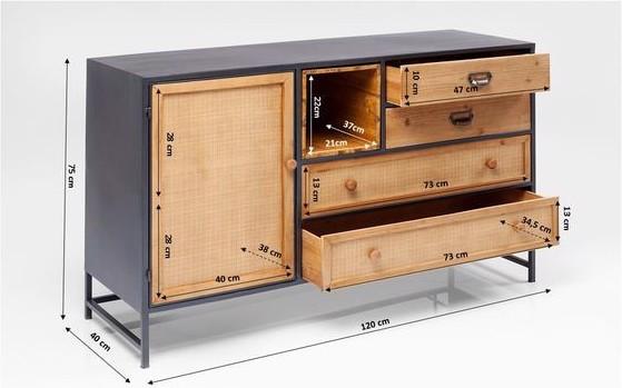 Immagine prodotto Kare Design Credenza Bistro 120cm (120 x 40 x 75 cm)