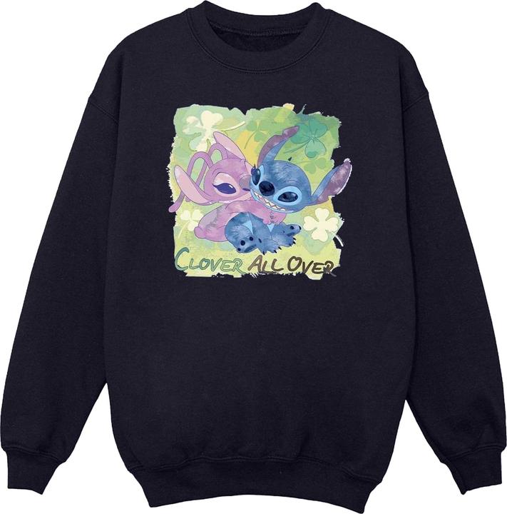 Disney Lilo And Stitch St Patrick's Day Clover Sweatshirt (L)