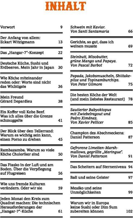 Valeurs nutritives et ingrédients Serviert (Allemand, Roland Trettl, 2015)