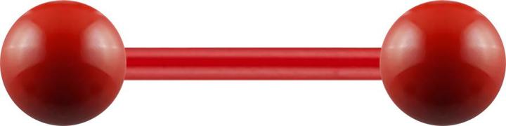 Actual product image Star Piercing Micro Barbell Fire Red mit Kugel (without brass, Surgical steel 316L)