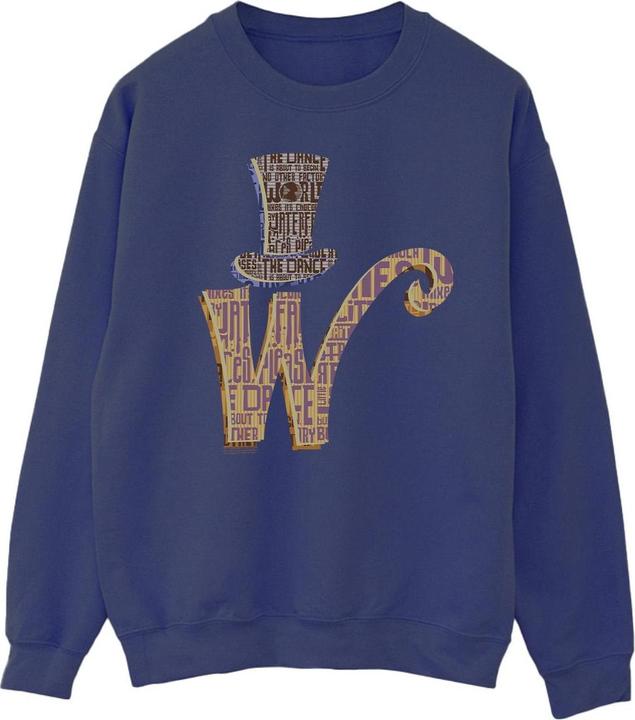 Actual product image Willy Wonka & the Chocolate Factory Mens W Logo Hat Sweatshirt (M)