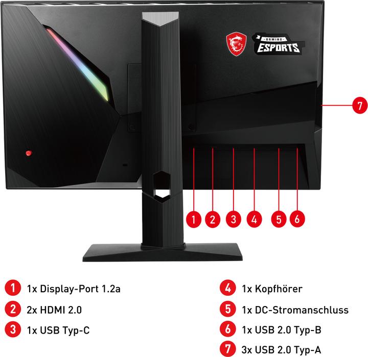 Image du produit MSI MAG251RX-003 (1920 x 1080 pixels, 24.50")