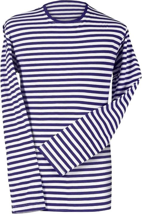 Actual product image Thetru Herren Ringelshirt langarm blau-weiss – alltagstauglich (3XL)
