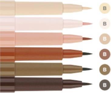 Actual product image Faber-Castell Pitt Artist Pen Brush (Skin colour, Rose, Brown, Beige, 6 x)