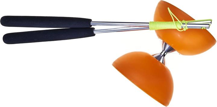 Produktbild Eureka! Rubber Diabolo met Aluminium Stokken - Oranje