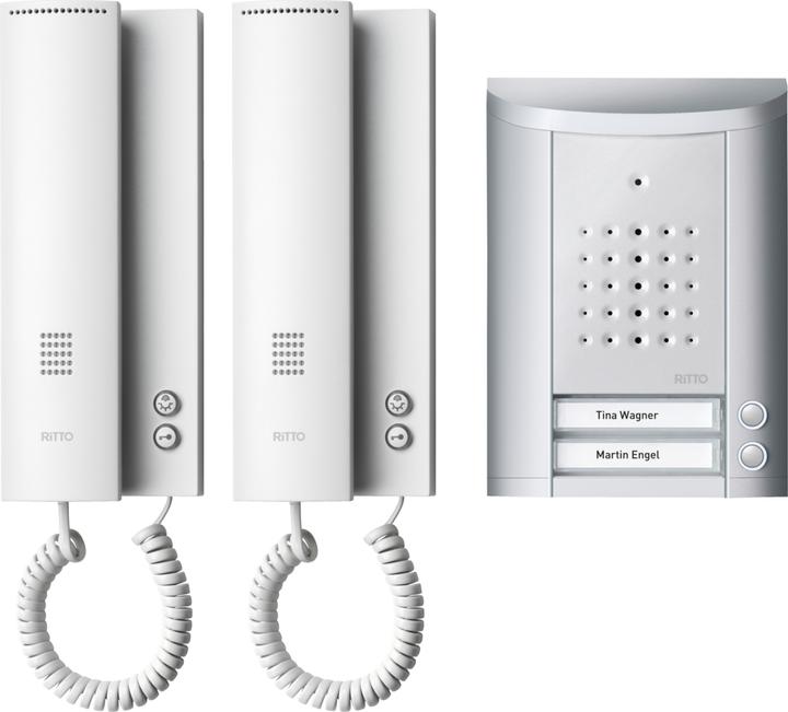 Produktbild Schneider Electric 2 Familien TürSprechanlagenSet weiss (Kabelgebunden)