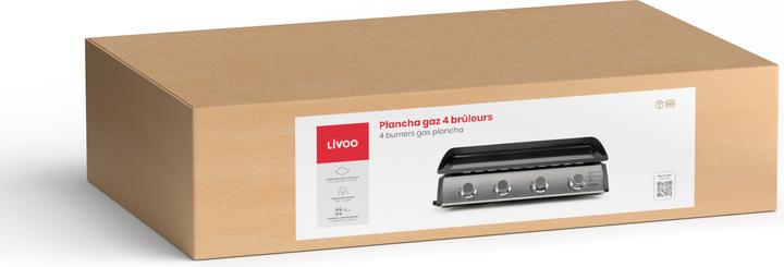 Actual product image Livoo 4 burners gas plancha (10 kW)
