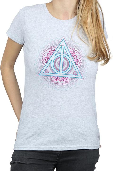 Image du produit - T-shirt NEON DEATHLY HALLOWS - Femme (XL)