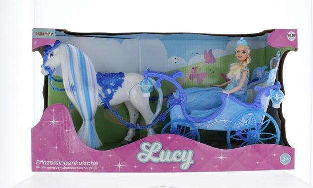 Produktbild Besttoy Prinzessinnenkutsche - blau - mit Pferd und Modepuppe