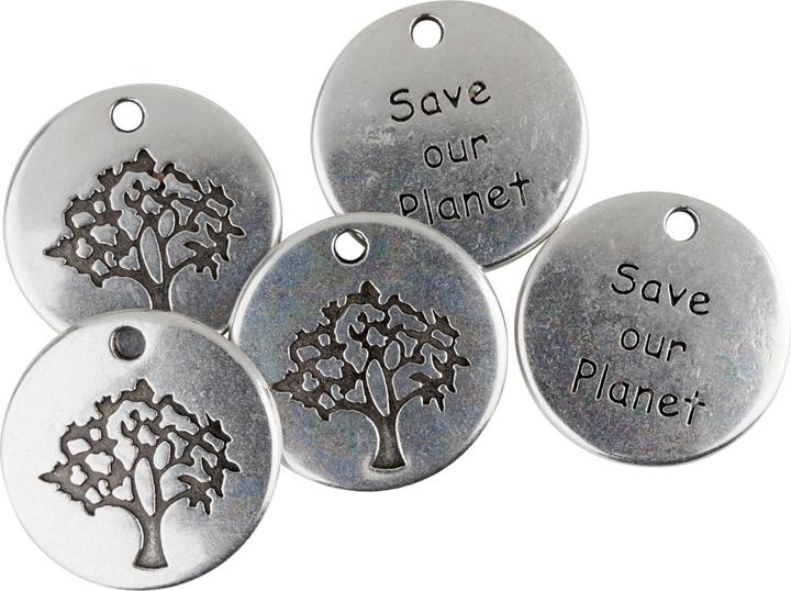 VBS Anhänger "Save our Planet", 5 Stück (Metall)