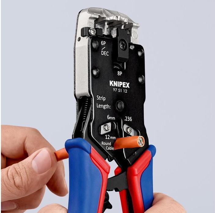 Actual product image Knipex Crimping Pliers for Western plugs (200 mm)