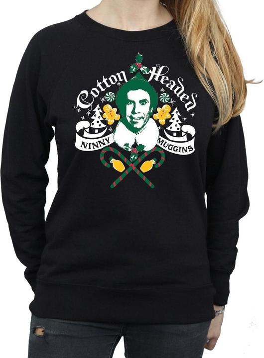 Actual product image Elf Womens/Ladies Headed Ninny Muggins Sweatshirt (L)
