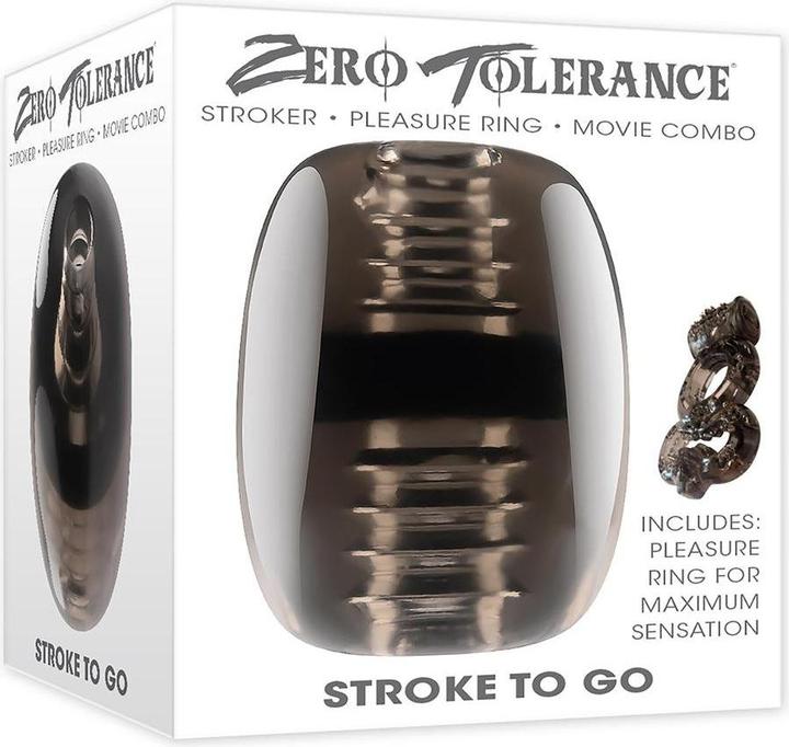 Actual product image Zero Tolerance Stroke To Go Masturbator Black 8 cm