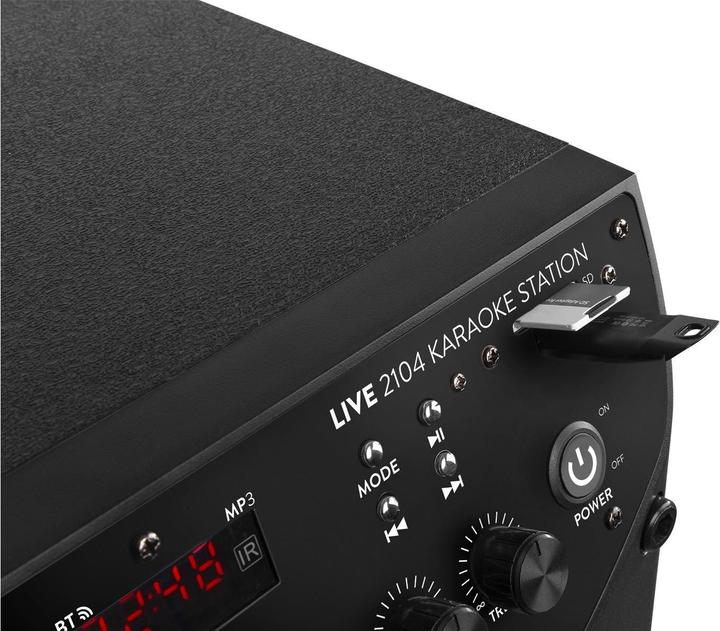Image du produit Fenton Machine de karaoké Loudspeaker LIVE2104 noire (Actif, 1x 400 W)