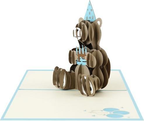 Actual product image MU Classic 3D Pop-Up Birthday greeting card - Bear (1 pcs.)