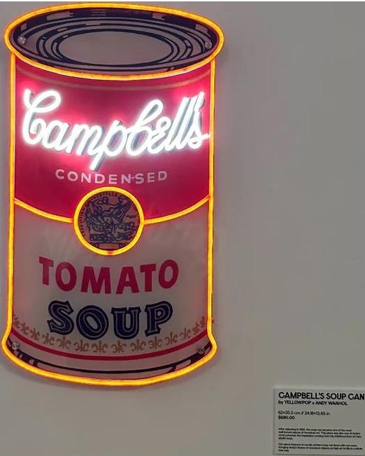 Actual product image YellowPop Andy Warhol Campbell's