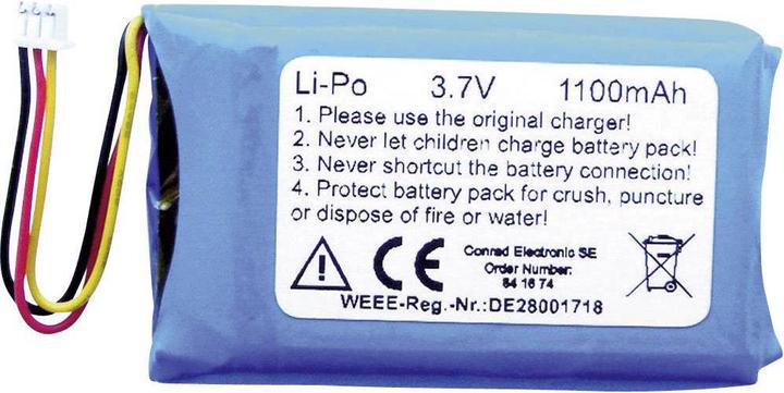 Actual product image Conrad energy Replacement battery LiPo (3.70 V, 1100 mAh)