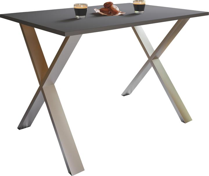 Ebuy24 Esstisch XonaX silberfarben