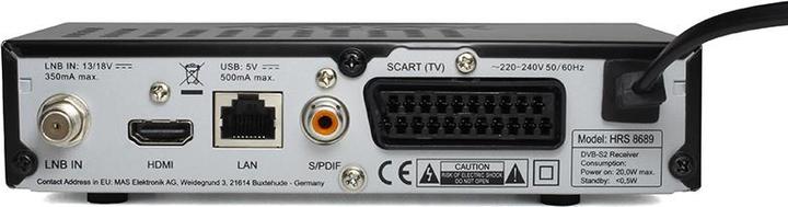 Actual product image Xoro HRS 8689, HD DVB-S2 Receiver (DVB-S, DVB-S2)
