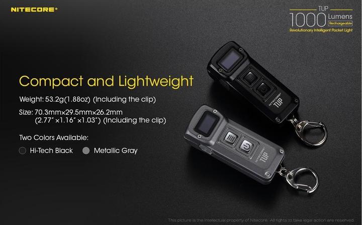 Actual product image Nitecore TUP - black (7.03 cm, 1000 lm)
