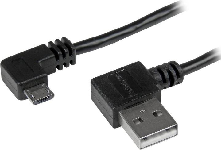 Actual product image StarTech Micro USB cable with right angled connections - plug/plug - 1m - USB A to Micro B connection cable (1 m, USB 2.0)