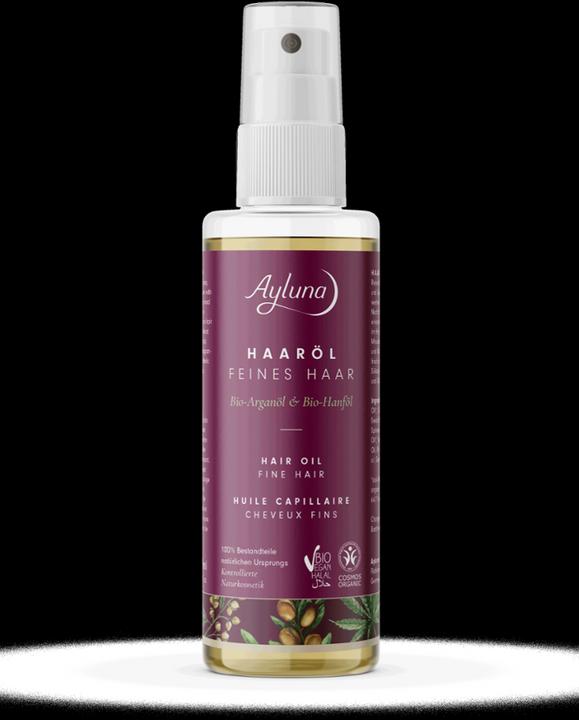 Actual product image Ayluna Hair oil for fine hair Argan&Hemp (100 ml)