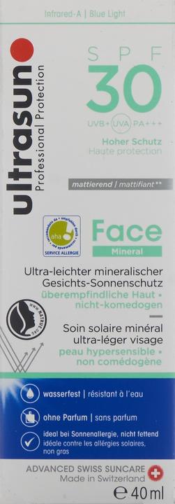 Produktbild Ultrasun Face Mineral SPF30 (Sonnencreme, SPF 30, 40 ml, 70 g)
