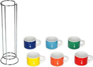 Produktbild Bialetti Porzellan Becher mit Ständer Kaffeebecher (60 ml, 6 x)