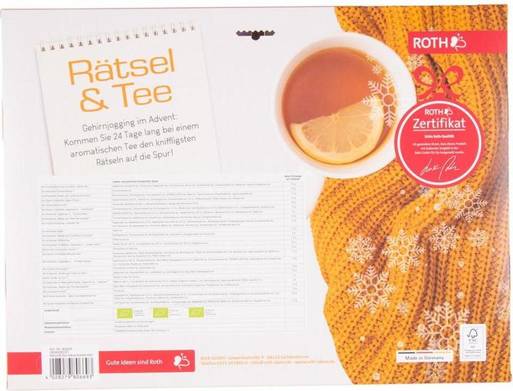 Produktbild Roth Adventskalender Rätsel & Bio-Tee