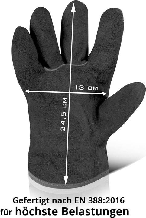 Produktbild Stahlwerk Schweisserhandschuhe hitzebeständig aus hochwertigem Spaltleder (XL)
