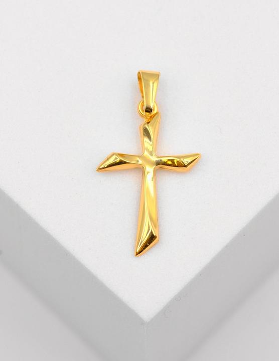 Image du produit Muau Pendant cross yellow gold 750, 25x13mm (Or jaune 750/18K)