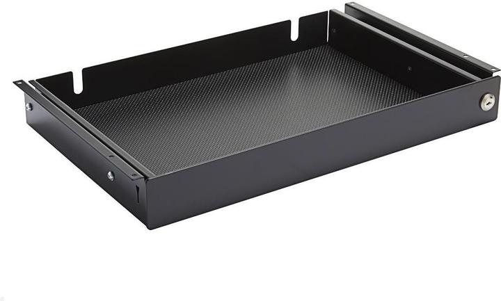 Image du produit MonLines NTH002B Tiroir pour ordinateur portable sous la table avec serrure, noir