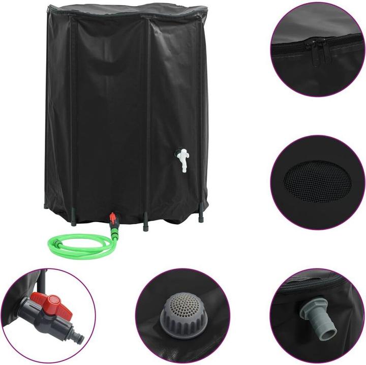 Immagine prodotto VidaXL Serbatoio dell'acqua con rubinetto Pieghevole 750 L PVC (750 l)