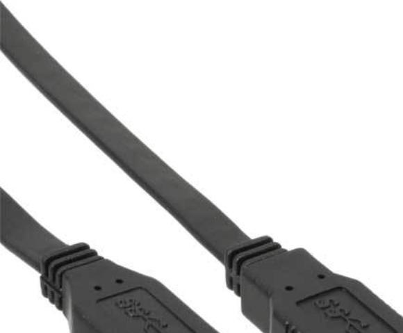 Produktbild InLine USB 2.0 Flachkabel Verlängerung (5 m, USB 2.0)