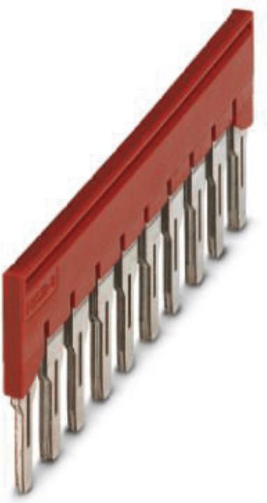 Produktbild Phoenix Contact Steckbrücke 10-polig FBS 10-8 rot (107 mm)