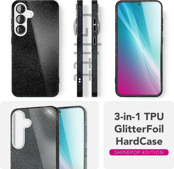 Produktbild Nalia ShinePop - Stabile Glänzende Glitzer Hülle - Glamour Glitter Cover (Samsung Galaxy S25)