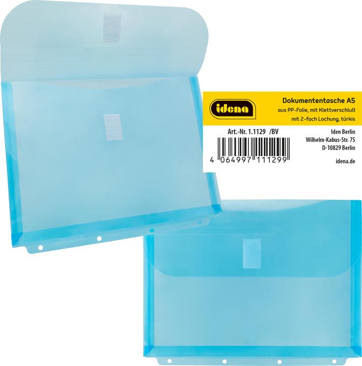 Image du produit Idena Porte-documents A5 à classer turquoise (A5)