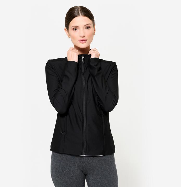 Produktbild Domyos Trainingsjacke mit Reissverschluss Damen - schwarz (L)