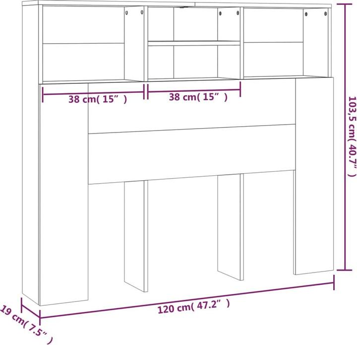 Produktbild VidaXL Sondra (120 x 19 x 103.5 cm)