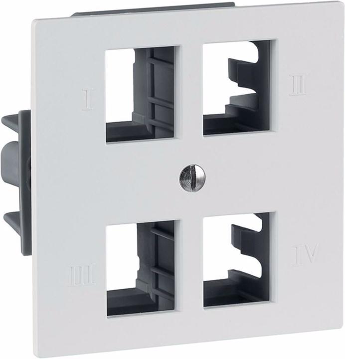 R&M Netzwerkdose EDIZIOdue 60x60 4x1 Port leer, ws für Kat 6A EL