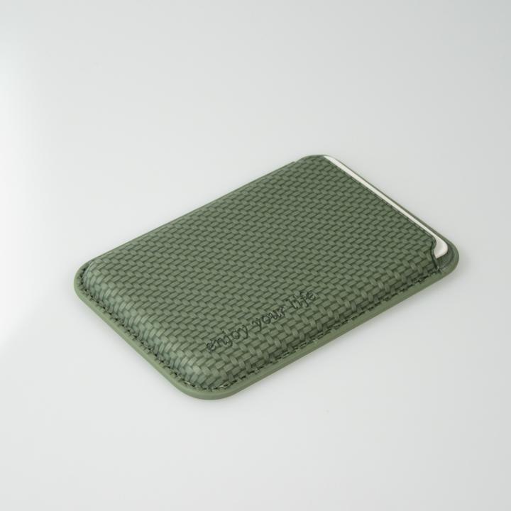 Produktbild PhoneLook Magnetischer Kartenhalter Wallet Carbon Effekt Kompatibel mit MagSafe (Apple iPhone 12, Realme 12 Pro+)