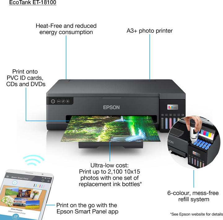 Image du produit Epson EcoTank ET-18100 (Réservoir d'encre, Couleur)