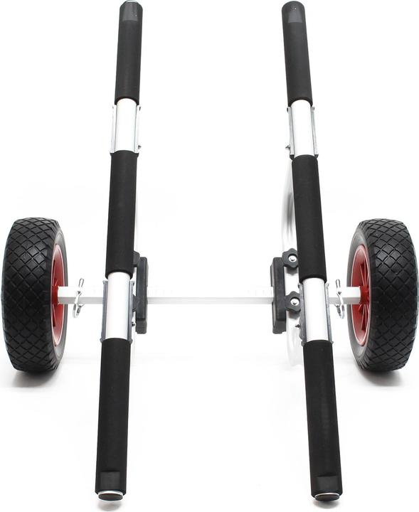 Actual product image Wiltec Aluminium Transport Trolley for Kayaks, Canoes max. 90kg with ⌀ 22cm PU Wheels & adjustable Widt