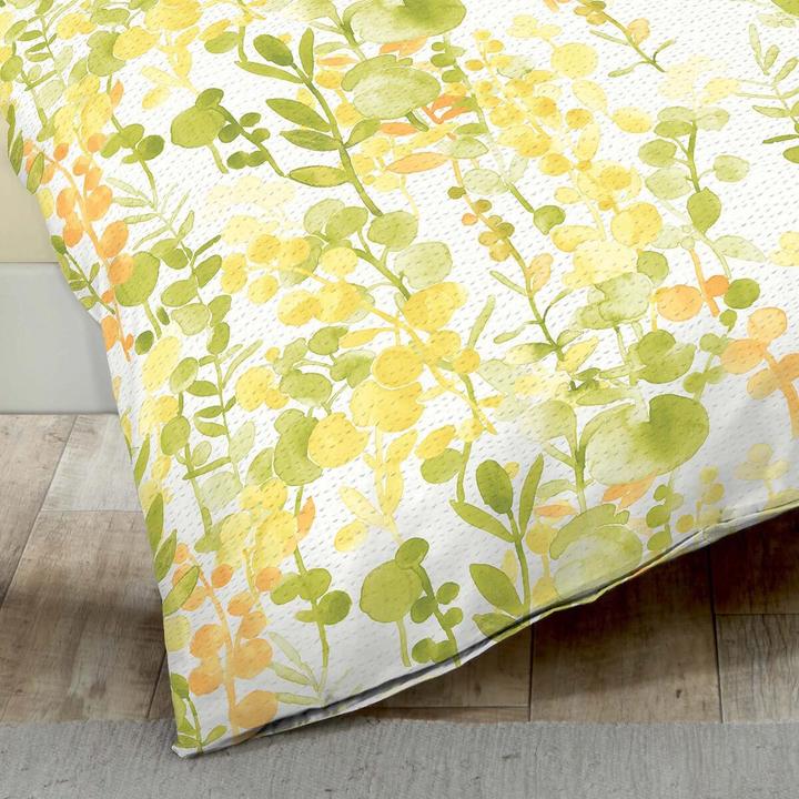 Actual product image Traumschlaf Seersucker bed linen Inaya lemon (Bedding set, 160x210 cm + 65x100 cm)