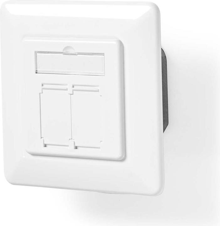 Produktbild Nedis Netzwerk-Wanddose | Unterputz | 2-Port port(s) | CAT7 | Gerade | Buchse | Vergoldet | PVC | El