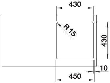 Image du produit Blanco Supra 400-IF R12 (Éviers à poser, 44 cm, 44 cm)