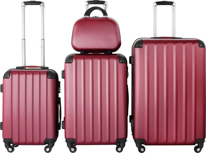 Actual product image tectake Suitcase Set Travel Suitcases Suitcases Travel Set Trolley Set Luggage Set Hardcase Trolley (90 l, Hand luggage (up to 50 litres), M (50 - 90l), L (90 - 115l))