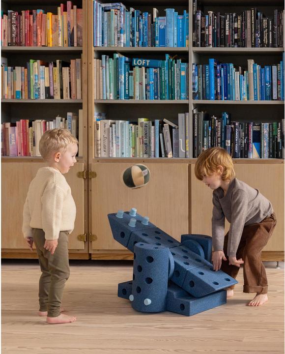 Image du produit Modu Dreamer Kit - Zachte blokken- 33 onderdelen - Open Ended speelgoed- Speelgoed 1 -2-3 jaar - Deep Blu