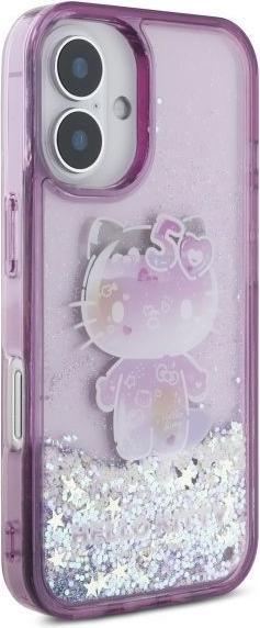 Produktbild Hello Kitty HKHCP16SL50PPU iPhone 16 6.1" fioletowy/purple hardcase Liquid Glitter 50TH Anniver (Apple iPhone 16)